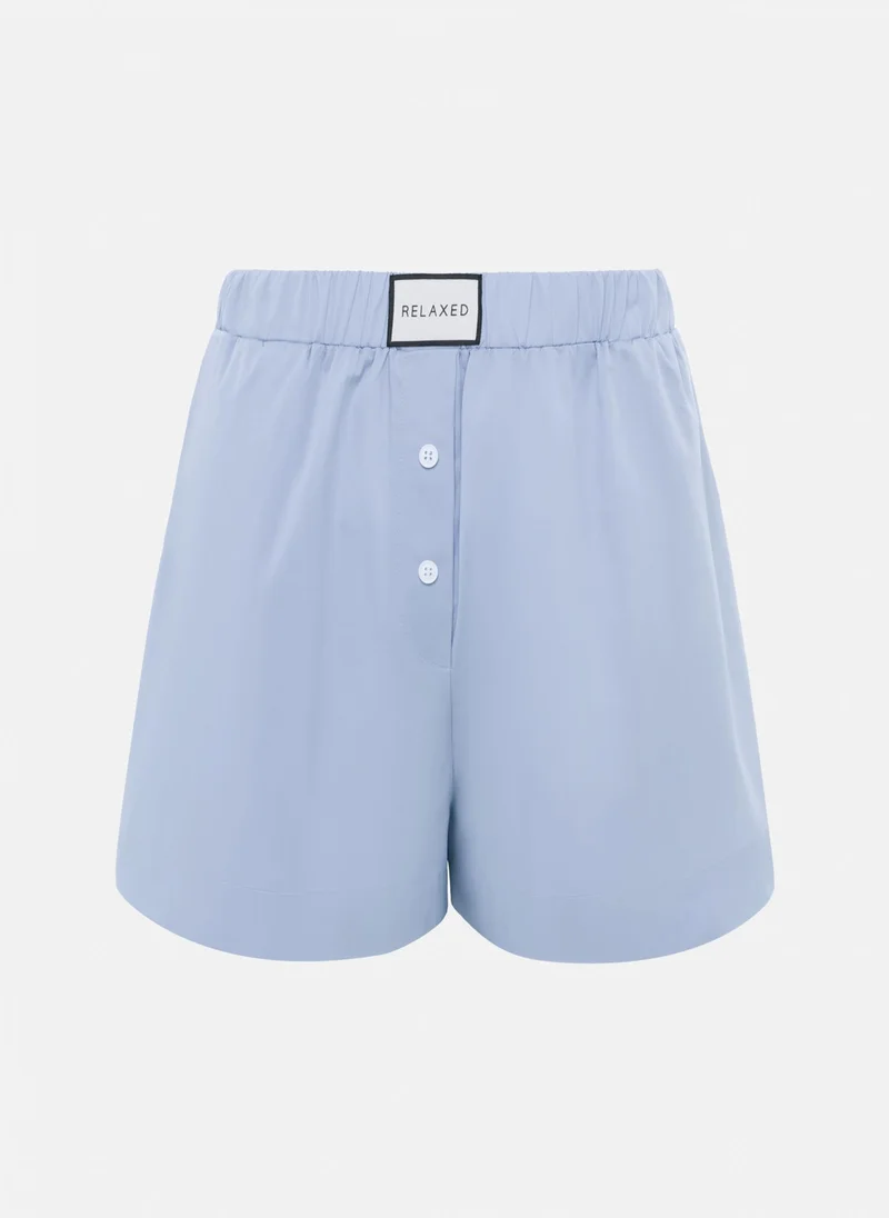 Lichi High-waisted monochrome shorts